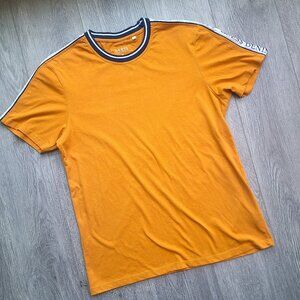 Guess Orange T-shirt with Guess Denim logo on Shoulders, size M
